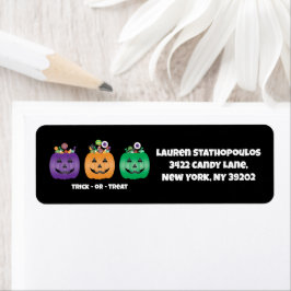 ハロウィーンハロウィーンのカボチャのちょうちんキャンディパイル ラベル