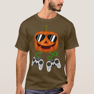 ハロウィーンハロウィーンのカボチャのちょうちんゲーマーボーイズキッズメンおもしろい Tシャツ
