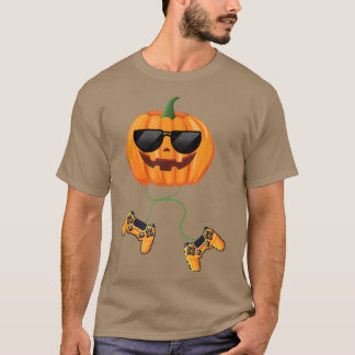 ハロウィーンハロウィーンのカボチャのちょうちんゲーマーボーイズキッズメンおもしろい Tシャツ