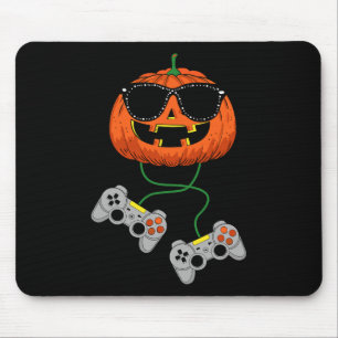 ハロウィーンハロウィーンのカボチャのちょうちんゲーマーボーイズキッズメンズおもしろいH マウスパッド