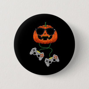 ハロウィーンハロウィーンのカボチャのちょうちんゲーマーボーイズキッズメンズおもしろいH 缶バッジ