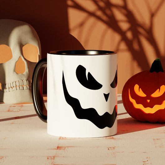 ハロウィーンハロウィーンのカボチャのちょうちんパンプキンクリーミー顔 マグカップ