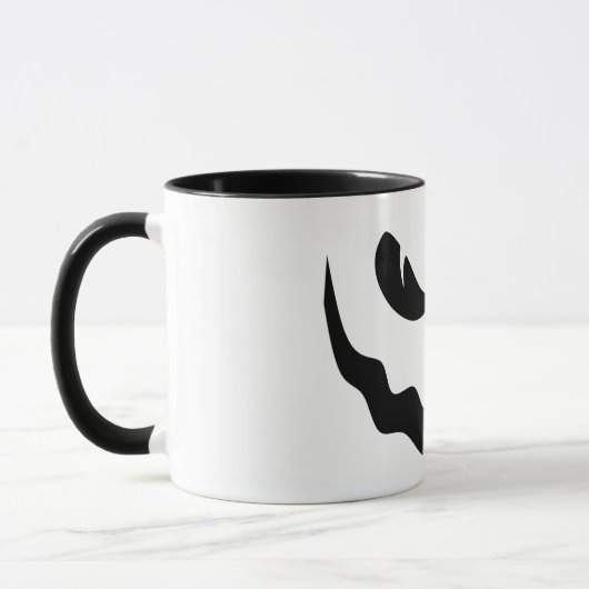 ハロウィーンハロウィーンのカボチャのちょうちんパンプキンクリーミー顔 マグカップ (左)