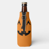 ハロウィーンハロウィーンのカボチャのちょうちんパンプキン顔 ボトルクーラー (ボトル裏面)