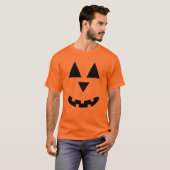 ハロウィーンハロウィーンのカボチャのちょうちんパンプキン顔 Tシャツ (正面フル)