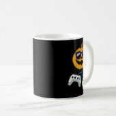 ハロウィーンハロウィーンのカボチャのちょうちんピクセル化ゲームゲーマーボー コーヒーマグカップ (正面右)