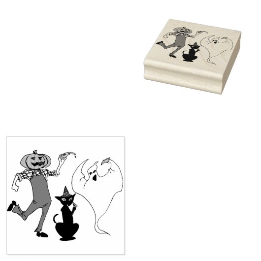 ハロウィーンハロウィーンのカボチャのちょうちんブラックキャット幽霊 ラバースタンプ (押印)