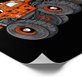 ハロウィーンハロウィーンのカボチャのちょうちんモンスタートラックトドラーボーイ ポスター (角)