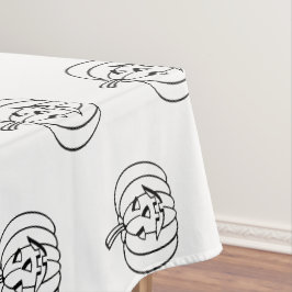 ハロウィーンハロウィーンのカボチャのちょうちん白黒かわいいパターン テーブルクロス