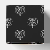 ハロウィーンハロウィーンのカボチャのちょうちん白黒トリート フェイバーボックス (上部)