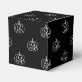 ハロウィーンハロウィーンのカボチャのちょうちん白黒トリート フェイバーボックス (裏面サイド)