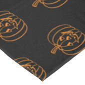 ハロウィーンハロウィーンのカボチャのちょうちん黒とオレンジ色のパターン テーブルクロス (アングル)