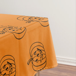 ハロウィーンハロウィーンのカボチャのちょうちん黒オレンジ色パターン テーブルクロス