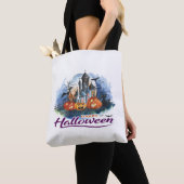 ハロウィーンハロウィーンカボチャ トートバッグ (クローズアップ)