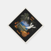 ハロウィーンハワイアンスタイル スタンダードカクテルナプキン (角)