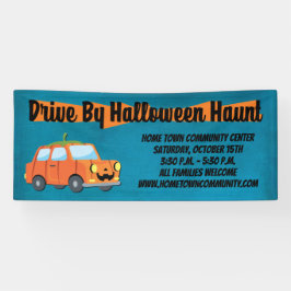 ハロウィーンハントでドライブ 横断幕