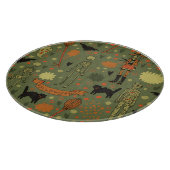 ハロウィーンハント:不気味ヴィンテージミックス カッティングボード (角)