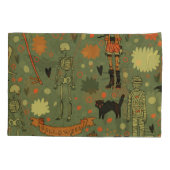 ハロウィーンハント：不気味ヴィンテージミックス 枕カバー (裏面)