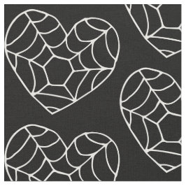 ハロウィーンハートクモの巣の可愛い ファブリック