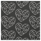 ハロウィーンハートクモの巣の可愛い ファブリック (見本)