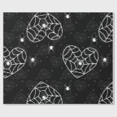 ハロウィーンハートクモの巣クモの巣 ラッピングペーパー (フラット)