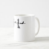 ハロウィーンハートビートブラックキャット&こうもり コーヒーマグカップ (正面右)