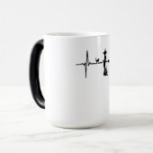 ハロウィーンハートビートブラックキャット&こうもり モーフィングマグカップ (正面左)