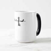 ハロウィーンハートビートブラックキャット&こうもり モーフィングマグカップ (正面右)