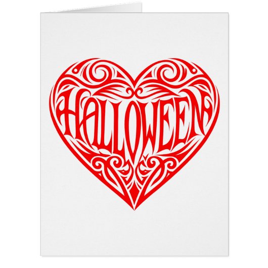 ハロウィーンハート、赤いハート、休日 (正面)