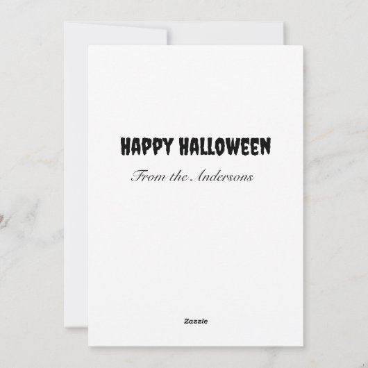 ハロウィーンハ幽霊のよく出るウス怖 シーズンカード (裏面)