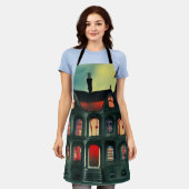 ハロウィーンハ幽霊のよく出るウス エプロン (着用した状態)