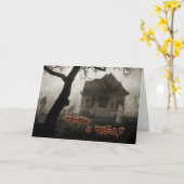 ハロウィーンハ幽霊のよく出るウス カード (黄色い花)