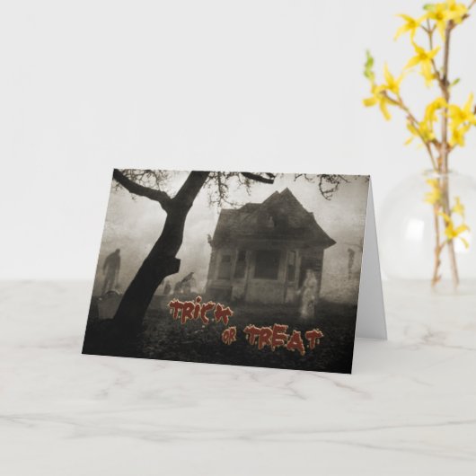 ハロウィーンハ幽霊のよく出るウス カード (黄色い花)