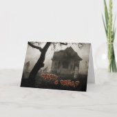 ハロウィーンハ幽霊のよく出るウス カード (正面)