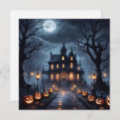 ハロウィーンハ幽霊のよく出るウス シーズンカード (正面/裏面)