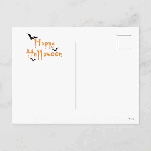 ハロウィーンハ幽霊のよく出るウス シーズンポストカード (裏面)