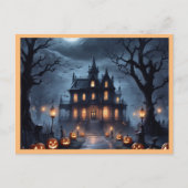 ハロウィーンハ幽霊のよく出るウス シーズンポストカード (正面)