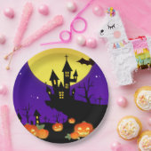 ハロウィーンハ幽霊のよく出るウス ペーパープレート (パーティー)
