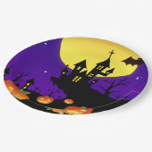 ハロウィーンハ幽霊のよく出るウス ペーパープレート (アングル)