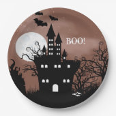 ハロウィーンハ幽霊のよく出るウス ペーパープレート (正面)