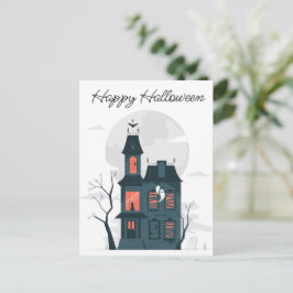 ハロウィーンハ幽霊のよく出るウス ポストカード