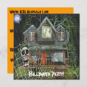 ハロウィーンハ幽霊のよく出るウス 招待状 (正面/裏面)