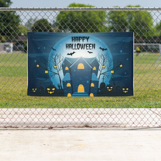 ハロウィーンハ幽霊のよく出るウス 横断幕 (インサイチュ)