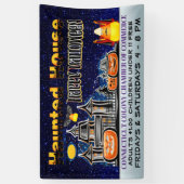 ハロウィーンハ幽霊のよく出るウス 横断幕 (縦)