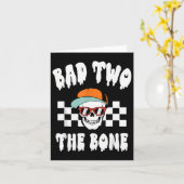 ハロウィーンバイドツーザおもしろいボーン2番目の誕生日のスケッチ カード (黄色い花)