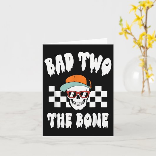 ハロウィーンバイドツーザおもしろいボーン2番目の誕生日のスケッチ カード (黄色い花)