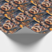 ハロウィーンバイワーテリアカボチャ怖い ラッピングペーパー (角)