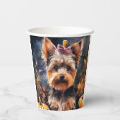 ハロウィーンバイワーテリアカボチャ怖い 紙コップ (裏面)