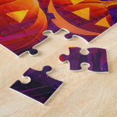 ハロウィーンバイワーテリアードッグパンプキンス怖い ジグソーパズル (側面)