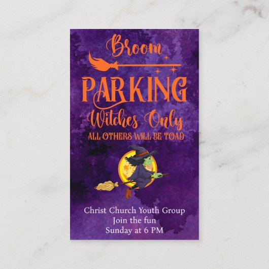 ハロウィーンバギー挿入パーソナライズ文字100 名刺 (裏面)